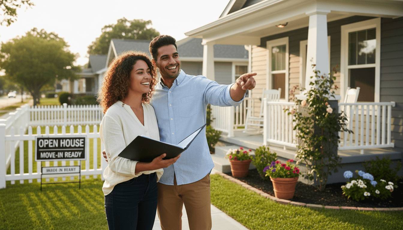 Real estate partners celebrating a successful property investment