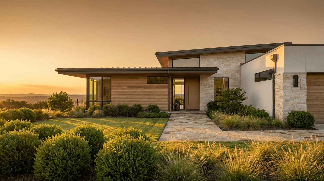 Couple standing on their Florida property at golden hour, embodying financial growth and legacy building